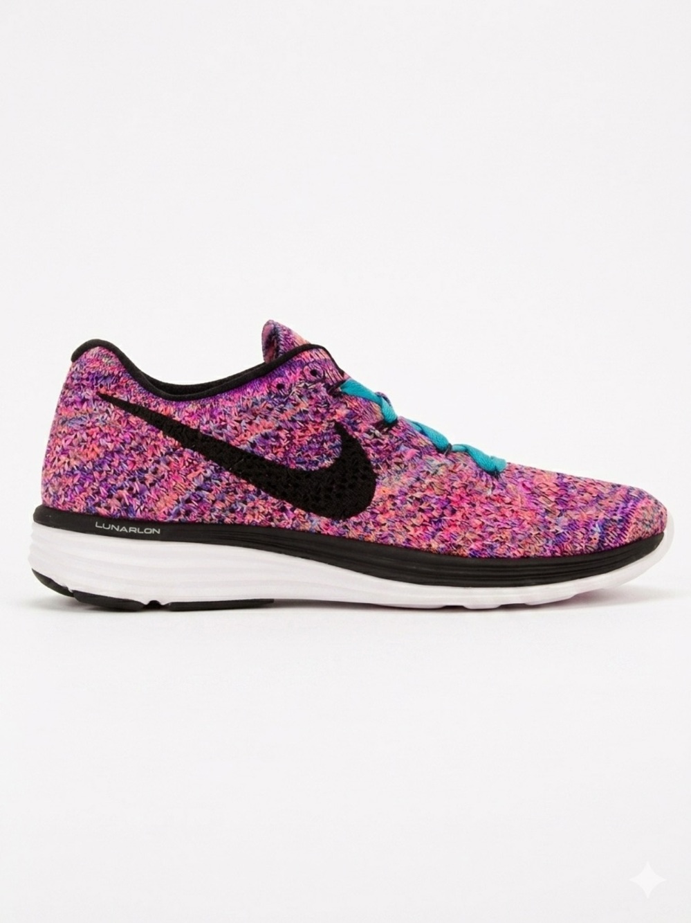 Nike Flyknit Lunar 3 Pink Purple Womens Size 8 Multicolor Stretchy Shoes